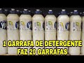 DETERGENTE CASEIRO UMA GARRAFA DE DETERGENTE FAZ DE 20 a 25 GARRAFAS