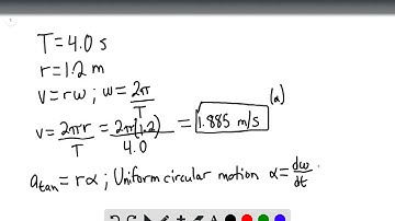 A rotating merry go round makes one complete revolution in 4 0 s $Fig  8 41$  What is the linear spe