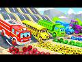 Big Soccer Ball and Colorful School Bus | Baby Nursery Rhymes & Kids Songs | Wheel Match TV