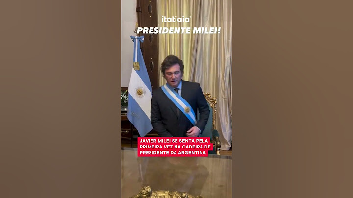JAVIER MILEI SE SENTA PELA PRIMEIRA VEZ NA CADEIRA DE PRESIDENTE DA ARGENTINA
