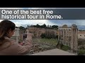 Visita guidata al Campidoglio e ai fori Imperiali. Roma, Italia. 4k 50p. Slow TV