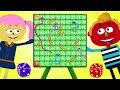 Board game challenge  playing giant snakes and ladders  board game for kids by teehee town