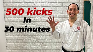 Karate workout: 500 kicks in 30 mins