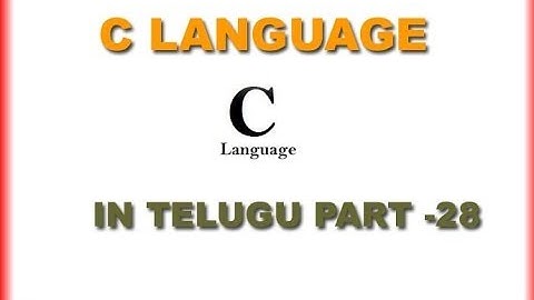 C Basics in telugu Array-2 part 28(www.timecomputers.in)