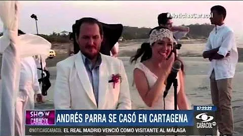 En bicicleta lleg Andrs Parra a su boda