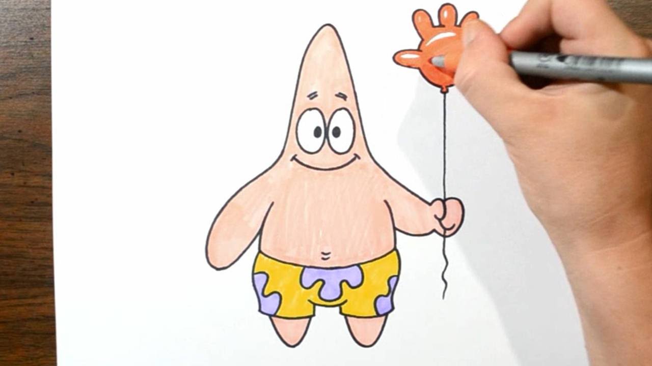 How to Draw Patrick Star from Spongebob - Toy Toons - YouTube