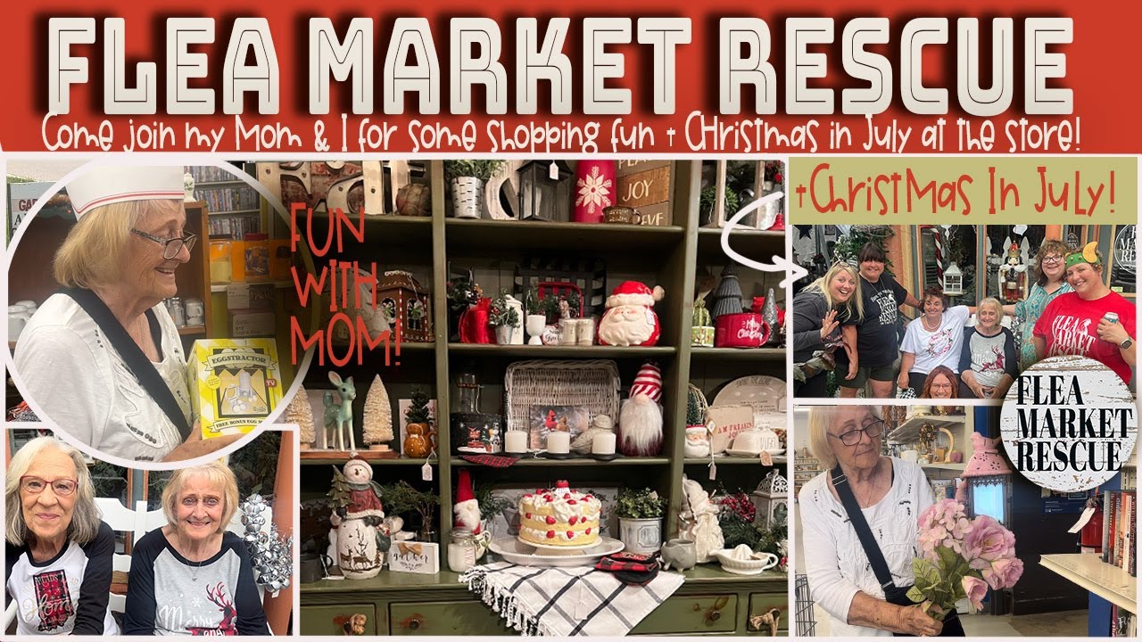 COME THRIFT STORE SHOPPING WITH ME & MY MOM FOR THRIFTED HOME DECOR FINDS + CHRISTMAS IN JULY EVENT!