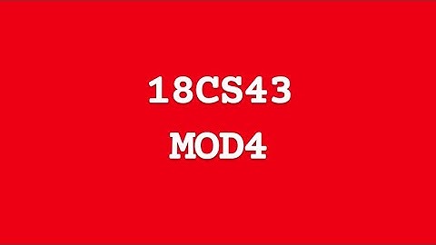 18CS43 MODULE 4 OPERATING SYSTEM (OS) | VTU 4th SEM CSE