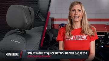 Smart Mount Quick Detach Driver Backrest for Can-Am Spyder - Show Chrome