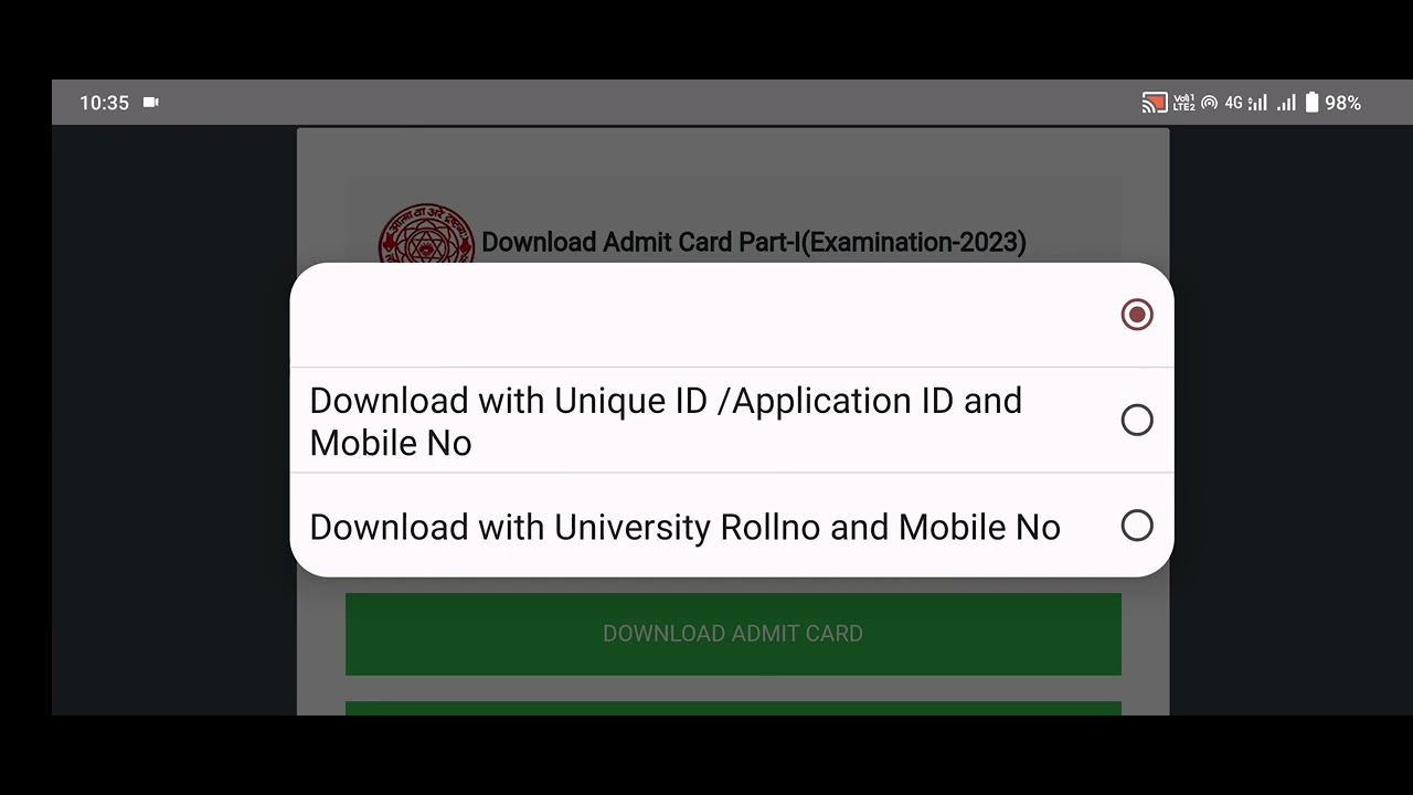lnmu part 1 admit admit card kaise download live video