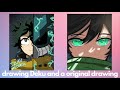 Drawing deku and an original drawing