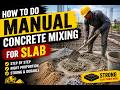 How to do manual concrete mixing for Slab #construction #civilengineer #slabcasting