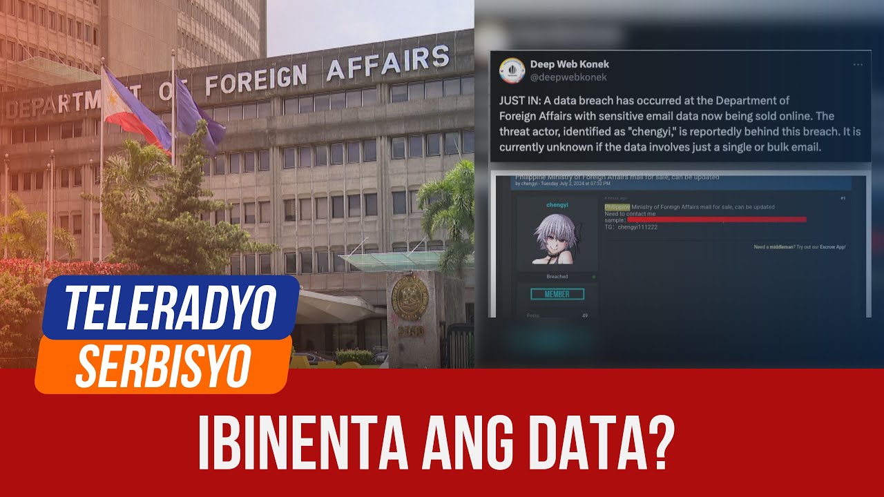 DFA to investigate alleged data breach | Headline Ngayon (04 July 2024 ...
