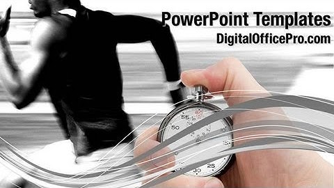 Performance Stopwatch PowerPoint Template Backgrounds - DigitalOfficePro #06886W