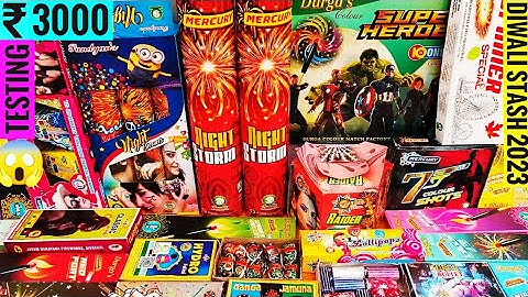 Diwali Stash 2023 Part 28 | ₹3000 Crackers Testing | Different types of Crackers | Crackers Video