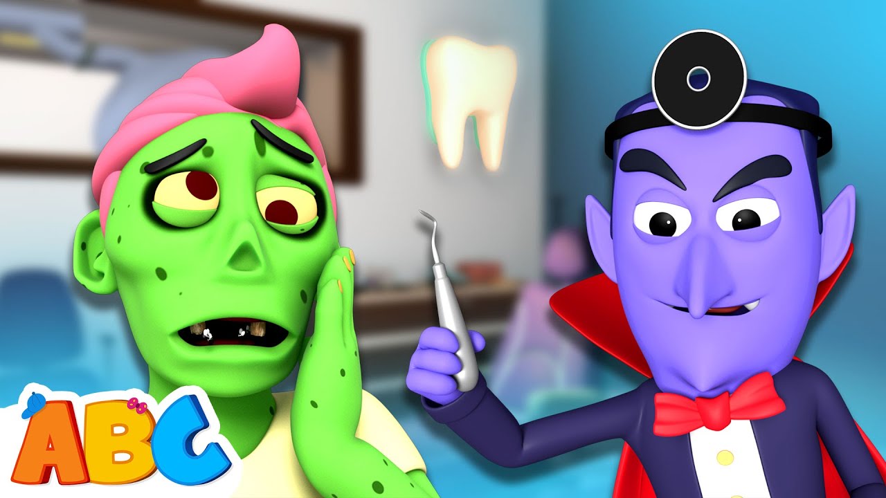 Spooky Zombie Dentist Song | Funny Zombie Family | Kids Songs | ABC Learning Club