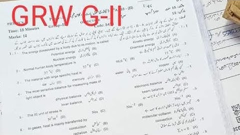9th Class Physics Paper Gujranwala Board Group 2 2023 | Today physics Paper GRW Board Solved 2023
