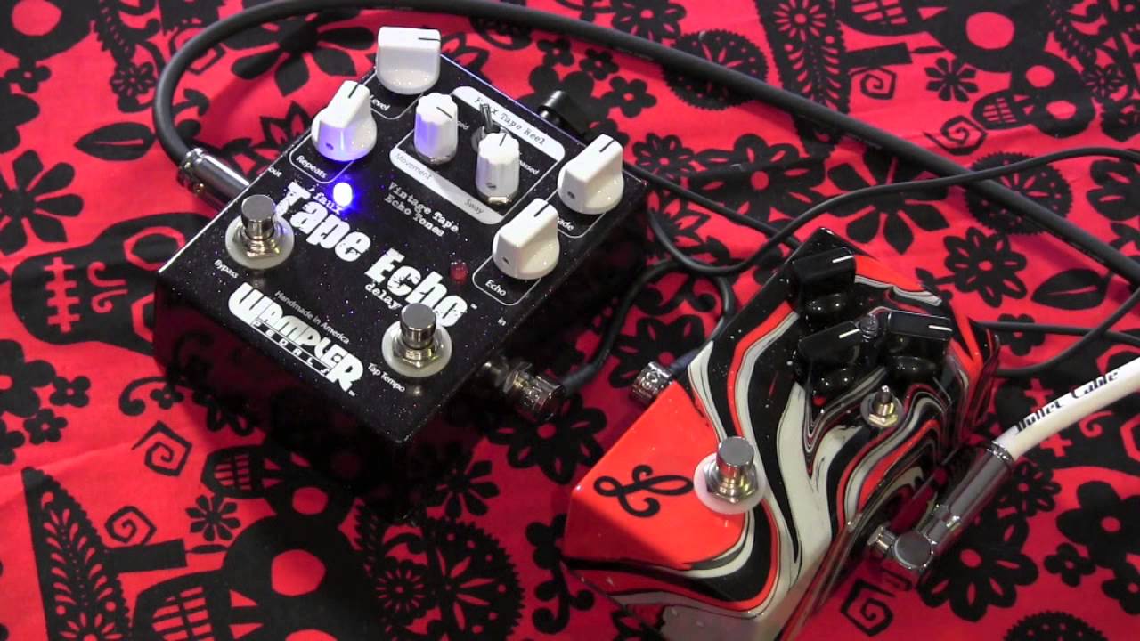 Wampler Faux Tape Echo TAP TEMPO guitar effects pedal demo with Gibson