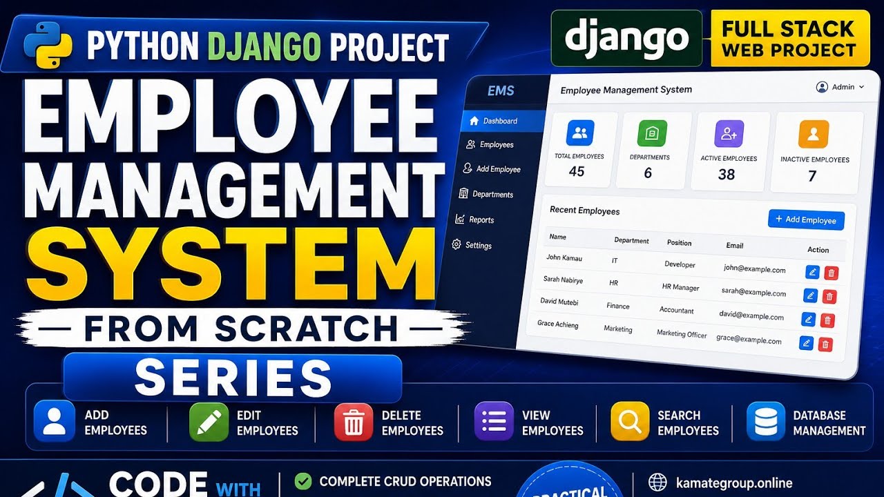 Python Django Project | Employee Management System from Scratch Series ...