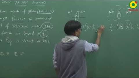 JEE MAIN 2020 Geometrical Optics  - 02 (7th JAN S2) By SSI Sir B.Tech IIT Delhi