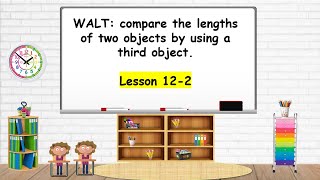 We are learning to compare the lengths of two objects by using a third object.