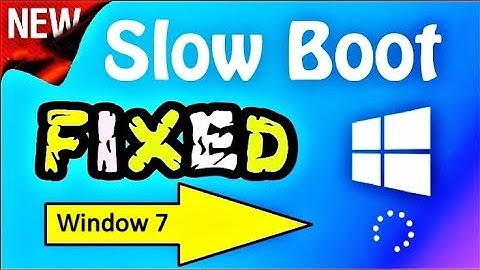 Windows 7 Loads Slow ? | Speed Up Windows Boot Startup | Boot Windows Faster