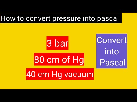 Video: Cum Se Convertește Presiunea în Pascali