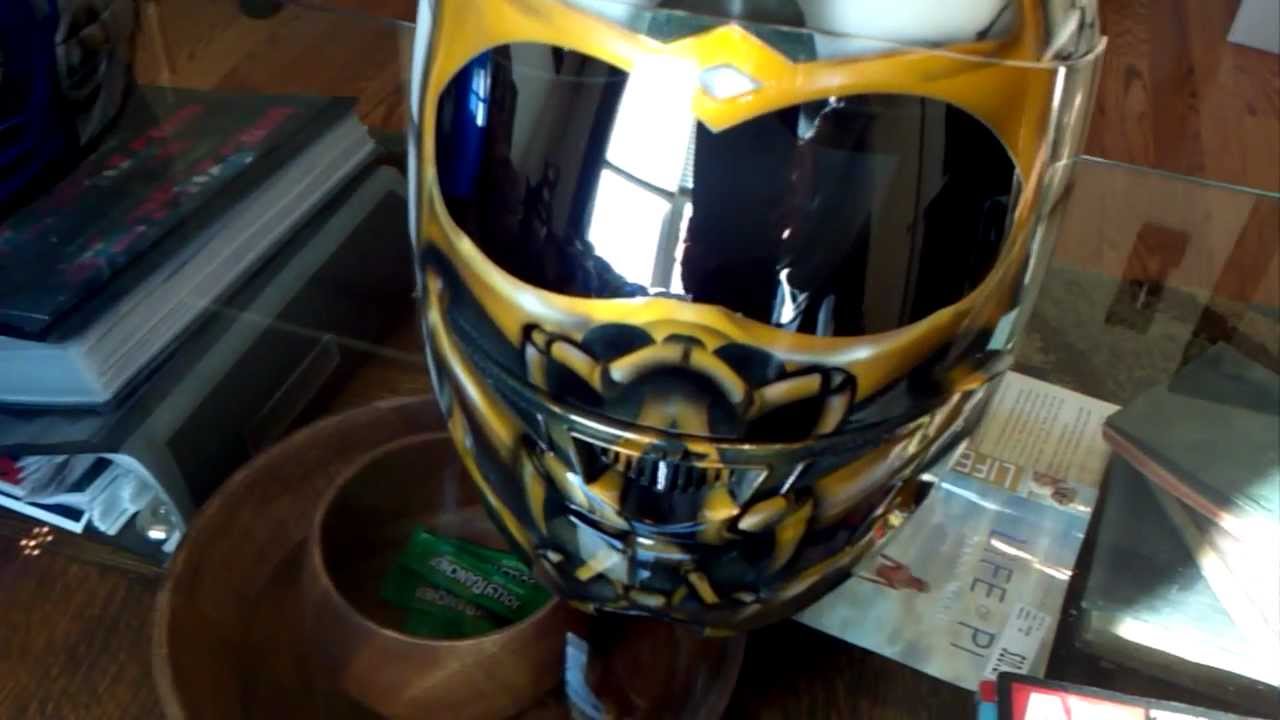 Custom Scorpion Mortal Kombat White Version Airbrushed Helmet - YouTube