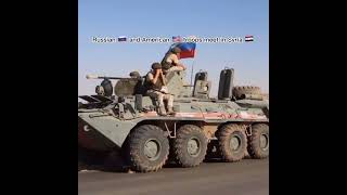 Russian and American troops meet in Syria Resimi