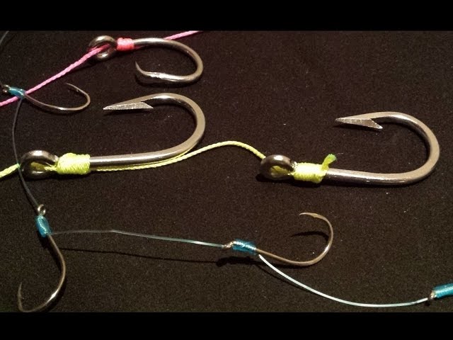 How to Tie 2, 3, 4 Hooks on One Fishing Line  Top fishing knot for any fishing  hook 