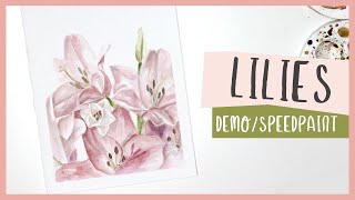 Watercolour Lilies  - Mother's Day Painting Idea by Wonder Forest 6,170 views 4 years ago 10 minutes, 30 seconds