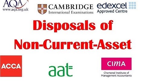 Disposals of Non Current Assets and part exchange