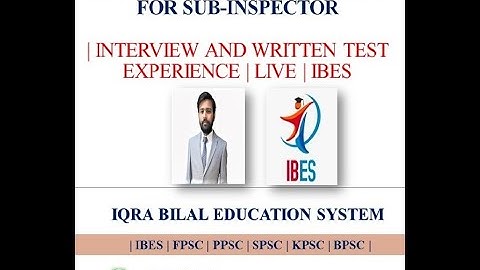Recommended Candidates for Sub Inspector  | Interview Experience | Written Prep Experience| IBES