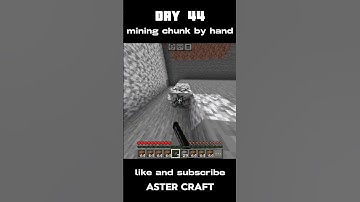 Day 44 of mining a whole chunk by hand in Minecraft #minecraft