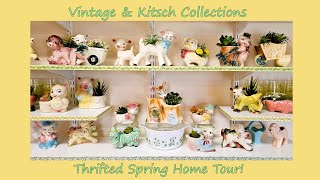 COLORFUL SPRING TOUR | Vintage \& Goodwill Thrifted Décor of Pyrex, Glass, Pottery \& Kitsch Fun!