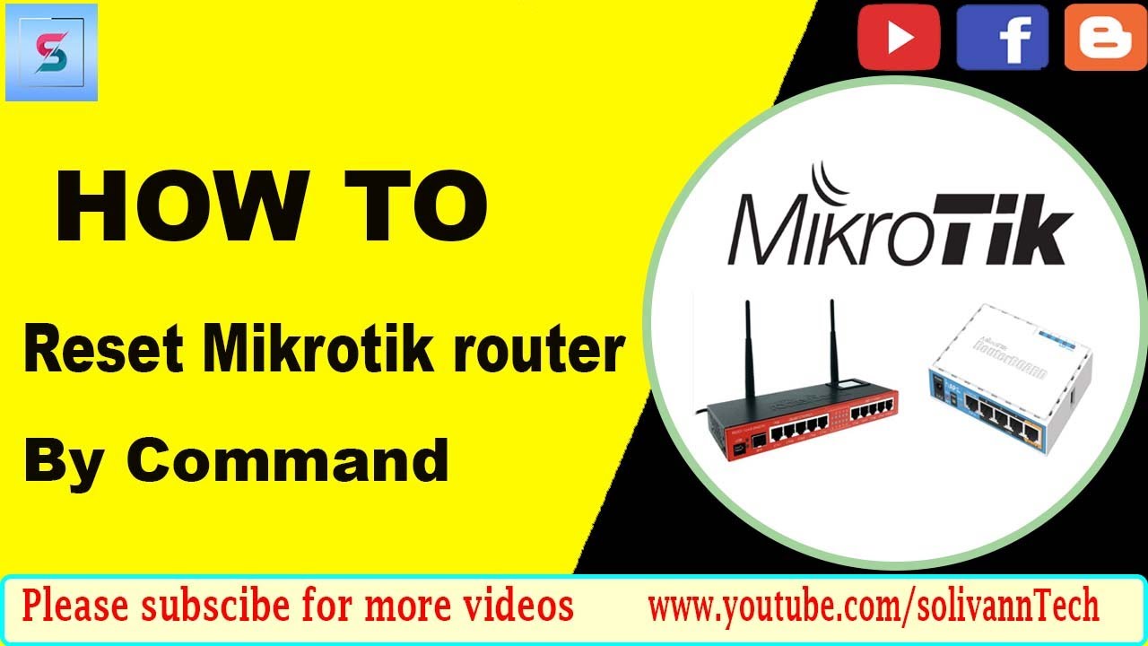 How to reset mikrotik router to default by terminal command - YouTube