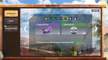 Call of Duty Mobile How To Kill 25 Enemies with Any SMG Equipped with 4 Attachment Task Complete 💯✅.