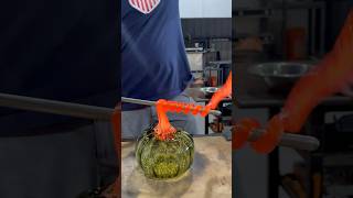 This DELICIOUS forbidden pumpkin is as hot as LAVA! NO EATING! #shorts #satisfying #glassblowing