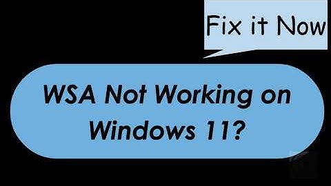How to Fix WSA Not Working on Windows 11