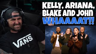 Ariana, Kelly, John and Blake - Respect \& Hold On Im Comin' (Rock Artist Reaction)