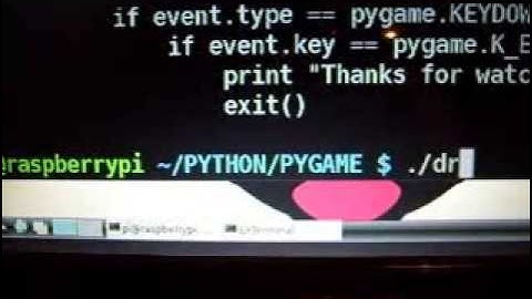 Python/Pygame program on Raspberry Pi to draw blobs