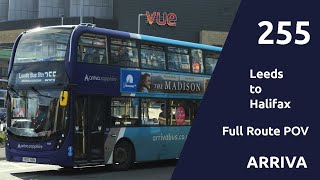 255 | Leeds Bus Station to Halifax Bus Station | Route POV