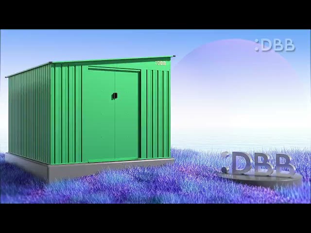 DBB DiBiBi KingSuper Series Metal Garden Shed With Pent Roof 8x10ft