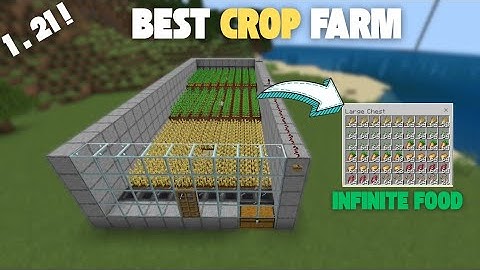 BEST AUTO CROP FARM Tutorial in Minecraft Bedrock 1.21+ | Easy & Efficient Crop Farm!