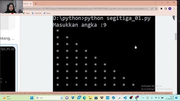 Membuat pola segitiga siku-siku dengan menggunakan Perulangan For (Nested Loop)