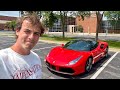 Visiting my High School in the Ferrari I Bought My Dad