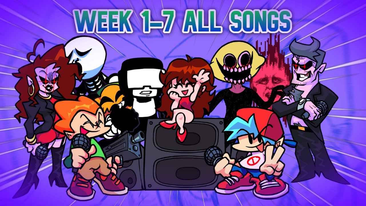 Friday Night Funkin' - All Songs Weeks 1 to 7 (Week 7 Update) - YouTube