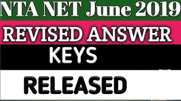 NTA NET JUNE 2019 l REVISED ANSWER  KEYS RELEASED Part-1