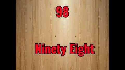 Class UKG Maths-Number Names 91-100