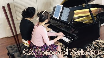 C. S. Theme and Variations (feat. chopsticks/젓가락 행진곡) | Piano Duet